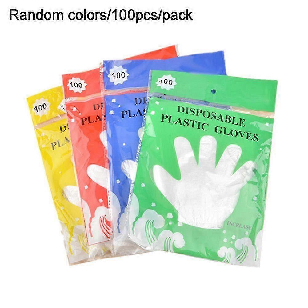 100Pcs Disposable Gloves Transparent Non Slip Cleaning Gloves.