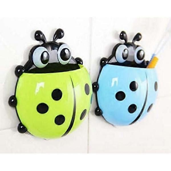2-pack Cute Ladybug Toothbrush Holder with Suction Cup
