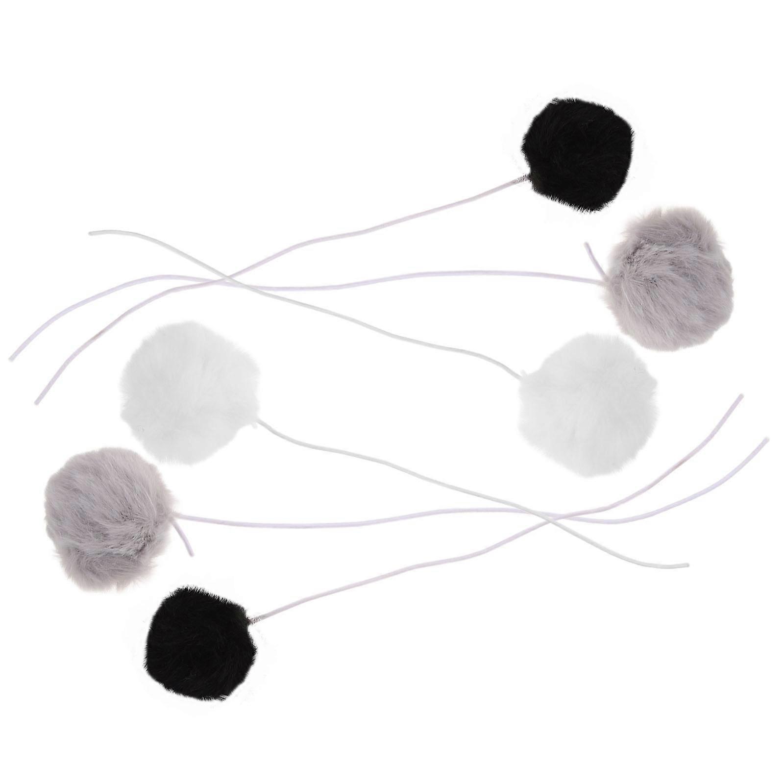 Masteelf 6pcs Cat Scratcher Ball Toy Hanging Scratching Ball Interactive Toy for Indoor Cats