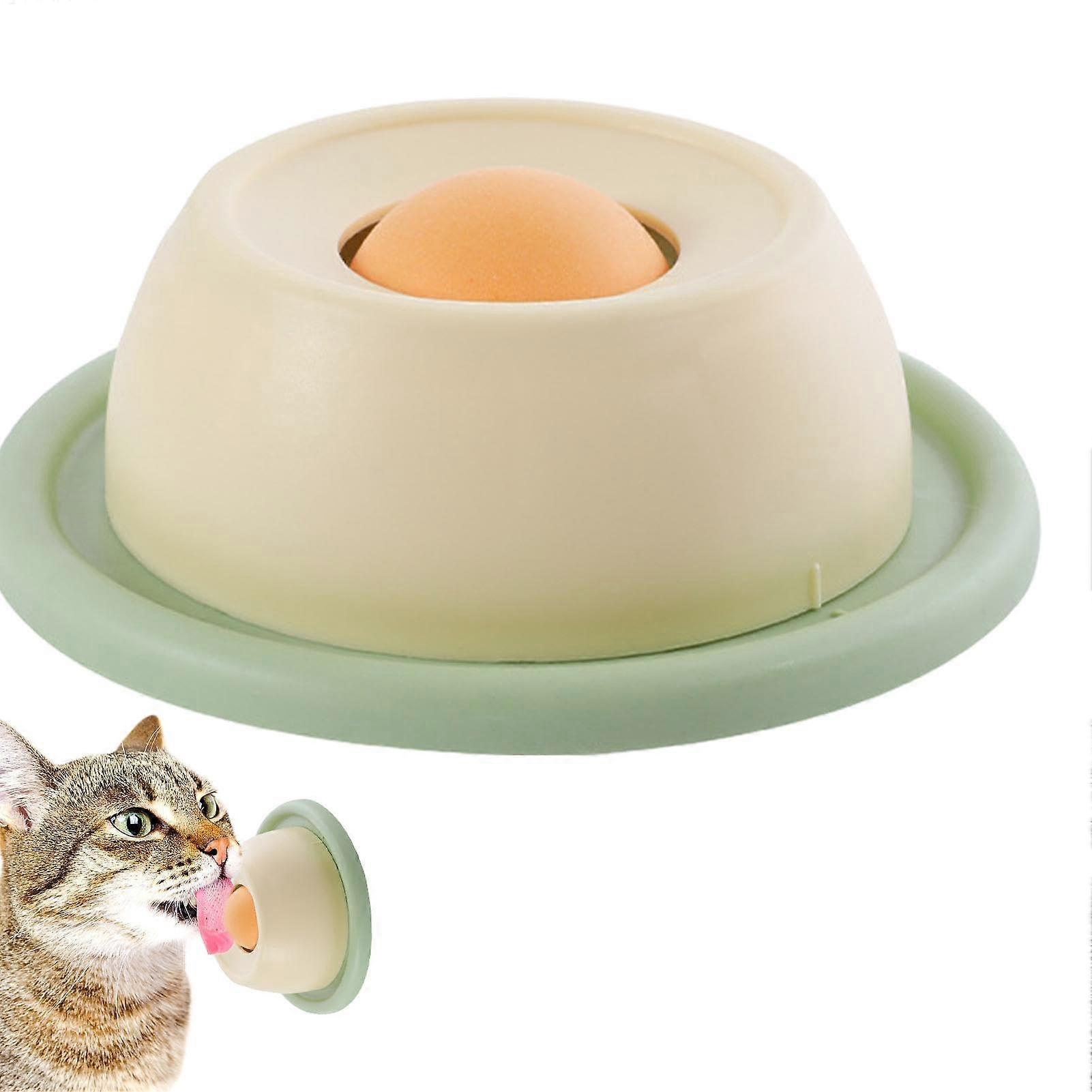 Slow Feeding Cat Bowl, Interactive Rotating Design, Anti-Vomiting Puzzle Feeder, Fun Round Pet Toy for Cats