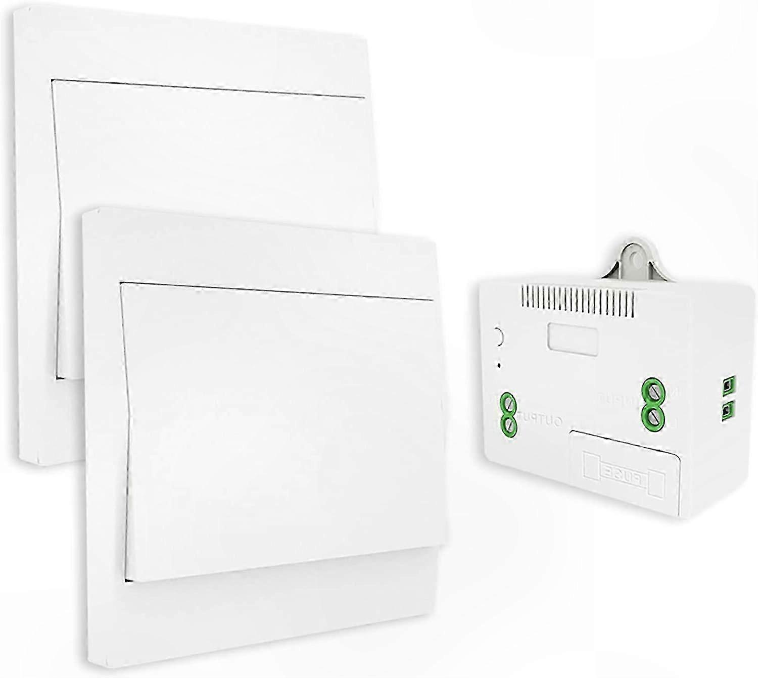 Self-Powered Wireless Light Switch, Battery-Free Wall-Mounted Toggle, No Wiring Required, 2-Way Kit for Indoor Use