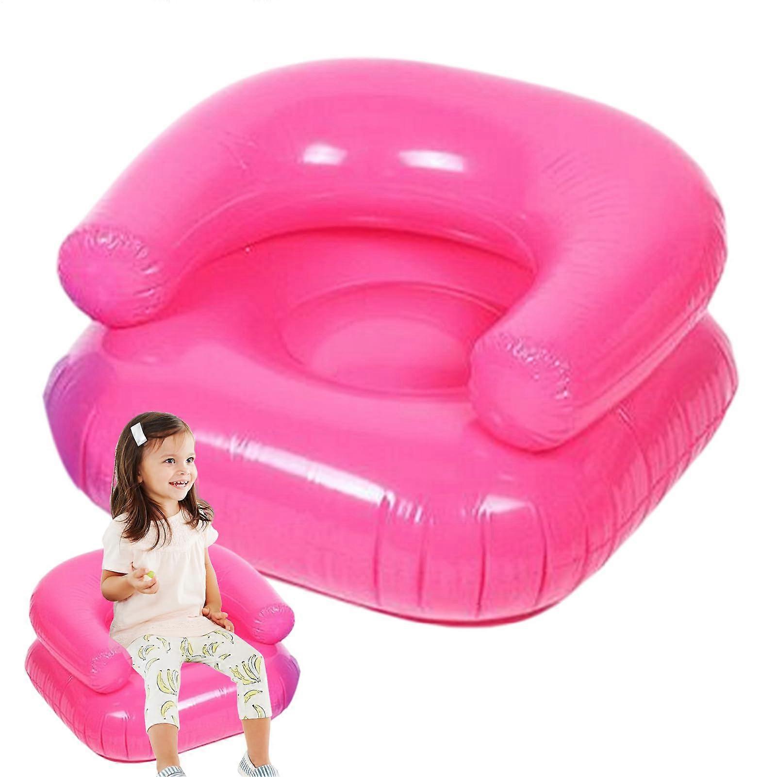 Inflatable Chair for Kids, Portable Pool Float, Supports 220 lbs, Pink