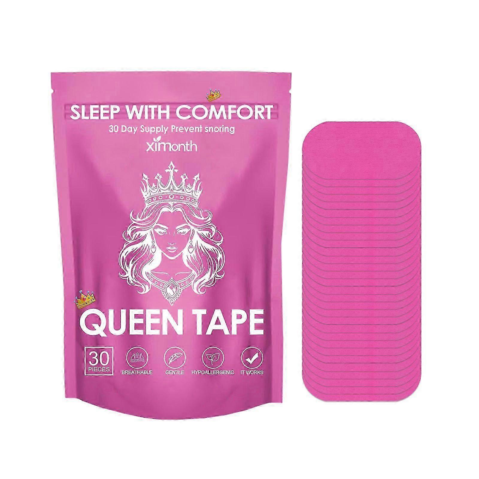 Queen Tape Mouth Tape για τον ύπνο 30PcsAnti Snoring Mouth Tape, Ταινία Στόματος για Ροχαλητό, Αναπνευστική Ταινία Στόμα Υποαλλεργικό &; Φιλικό προς το Δέρμα