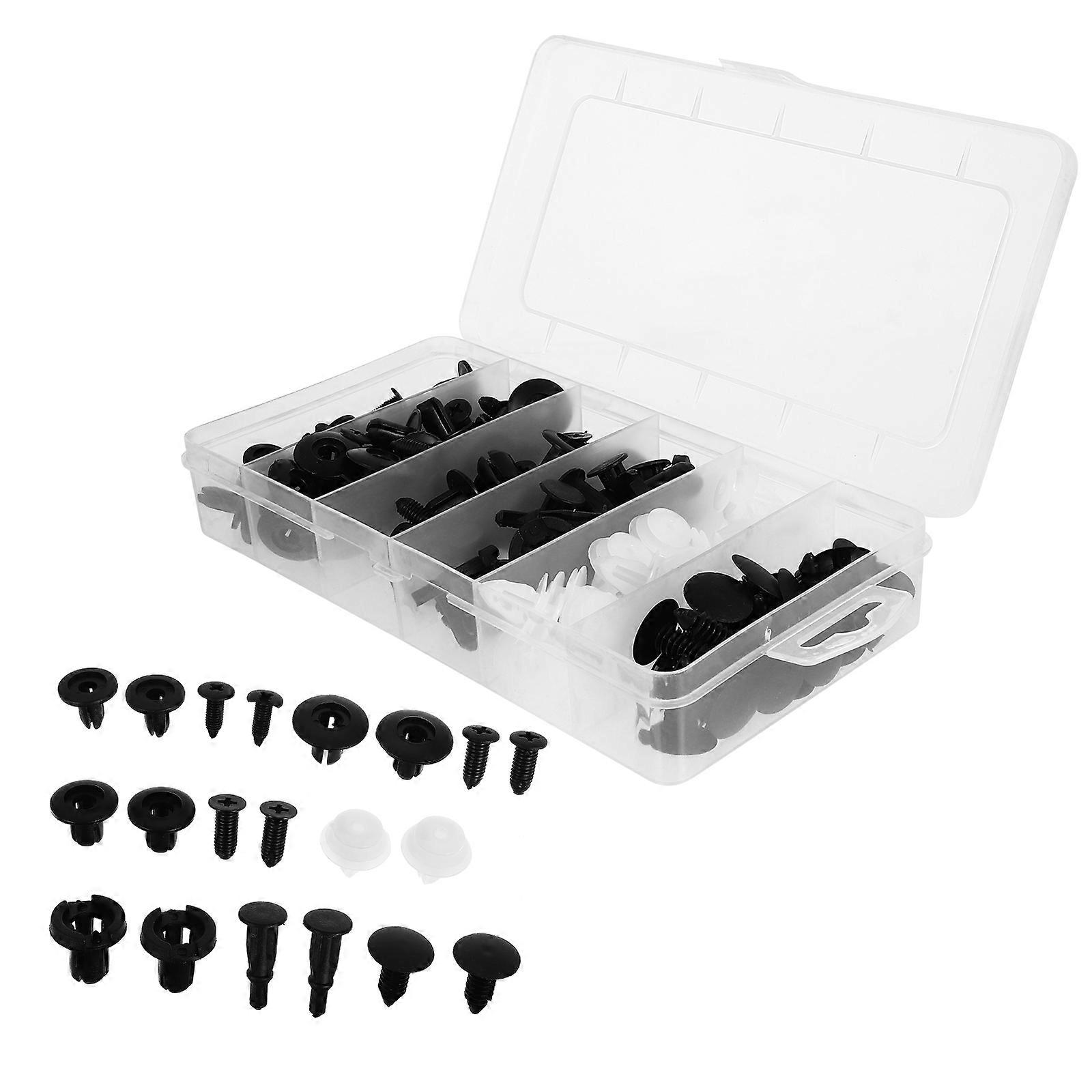 100pcs Durable Bumper Clips Car Body Fasteners Easy Installation Corrosion Resistant Push Retainers Lightweight Compact Design for Various Vehicle