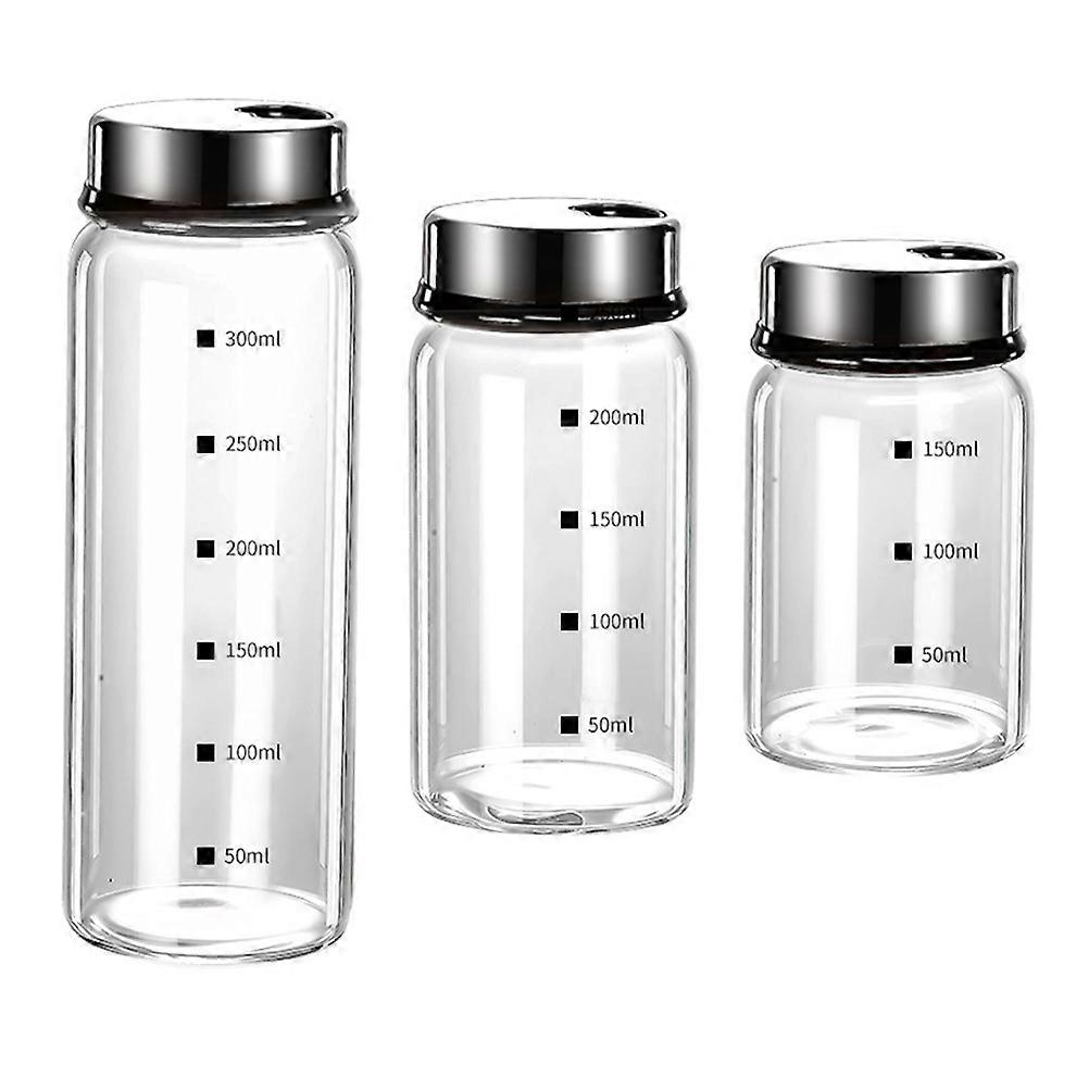Condiment Storage Container 3Pcs Cylindrical Spice Jar For Kitchen Organization Small 5.7X10X5Cm Made Of Materials
