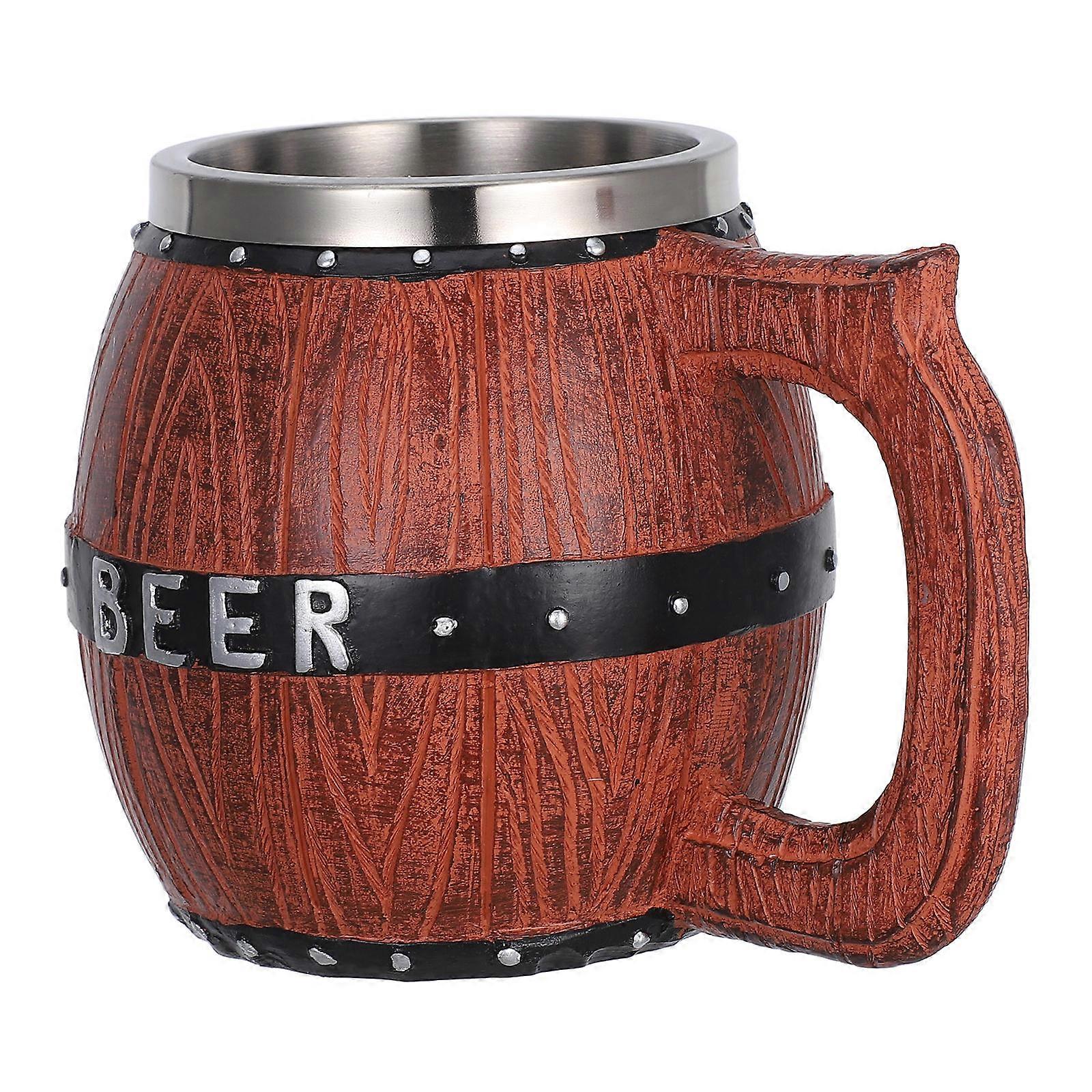 Creative Barrel Shape Beer Cup Suitable For Drinking Events With Anti-scalding Property 1Set