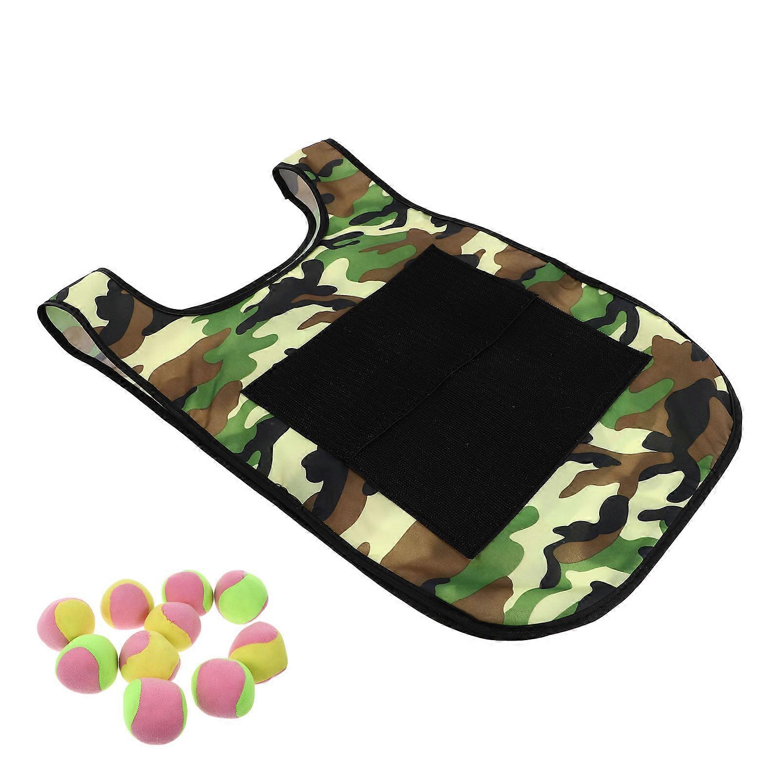 Outdoor Sticky Ball Sticky Vest 40x30cm Children Game Props Assorted Color Sensory Integration Training 2 Sets