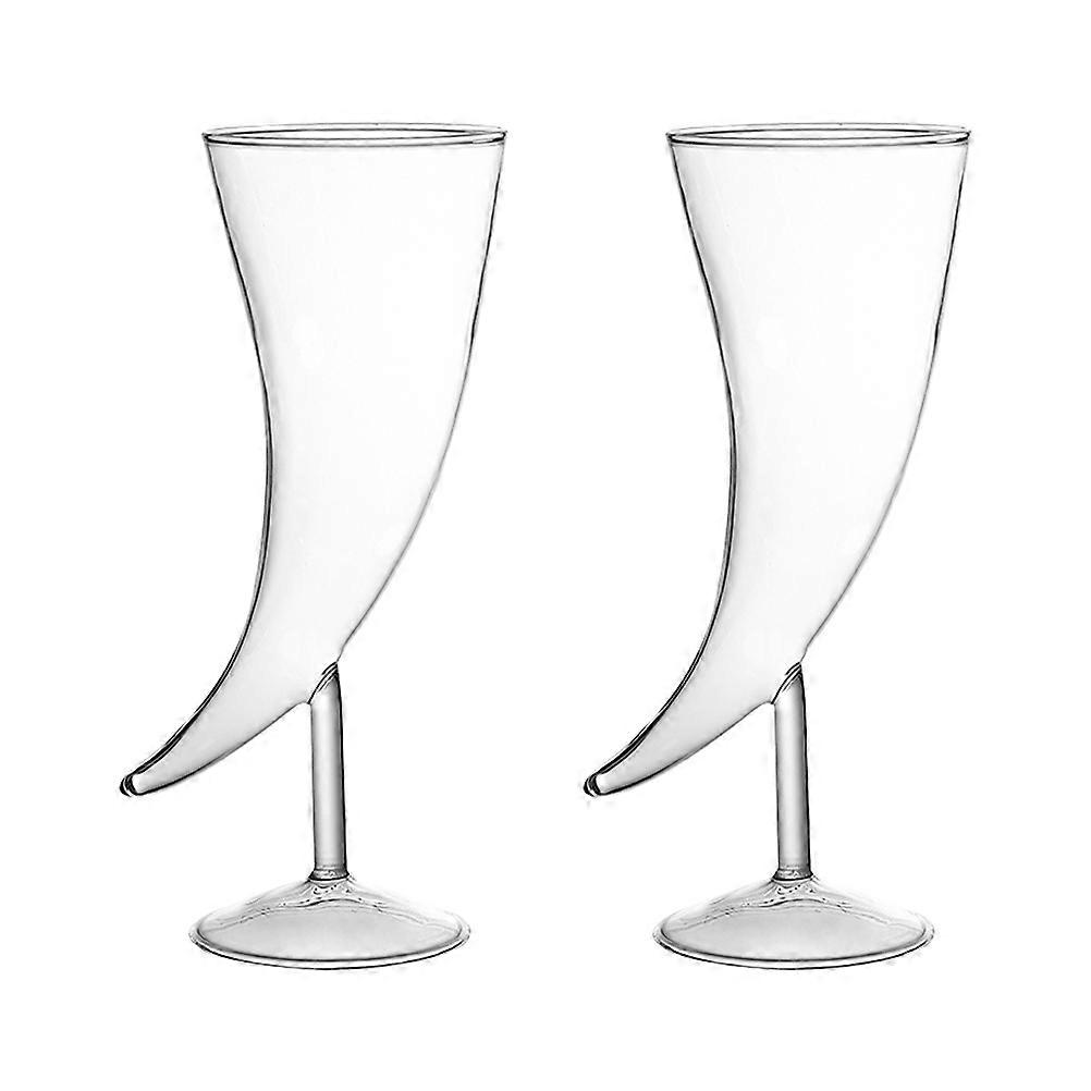 Transparent Glass Cocktail Cups for Drinking Use Easy to Clean and Store 2 Pieces