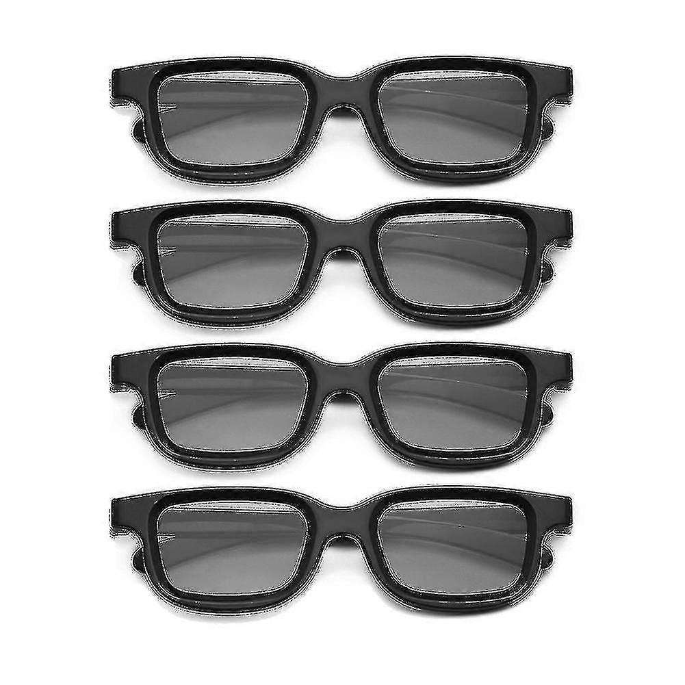 4pcs Polarized Passive 3d Glasses For 3d Tv Real 3d Cinemas For 3d Gaming And Tv Frame