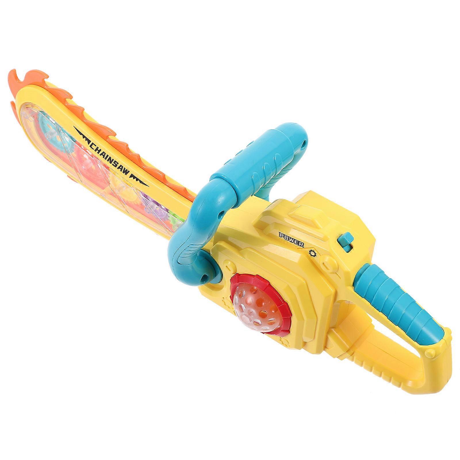 Glowing Luminous Chainsaw with Colorful Lights for Transparent Electric Fun, Pretend Play, Parties, and Role Playing Activities