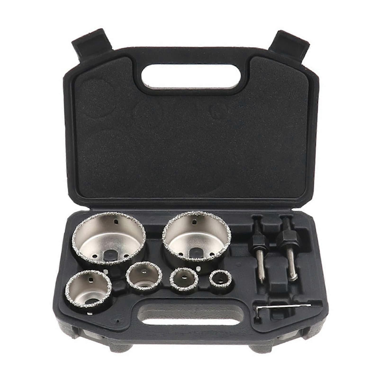 Triangular shank hole saw drill bits, carbide alloy, for projects, household maintenance, wearresistant, 9 pieces