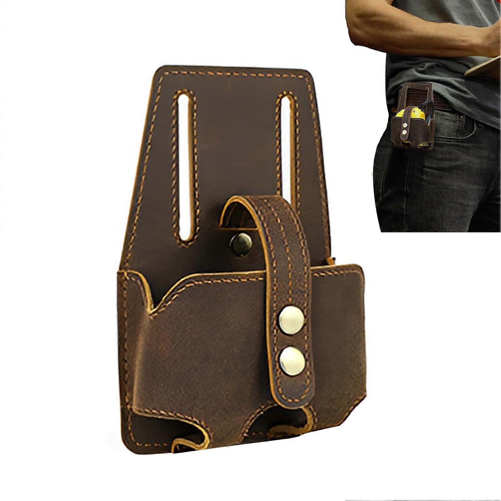 Guertelholster Massnahmenmessung Durable Leather Tape Measure Pouch With Belt Loop For Electricians Framers Builders
