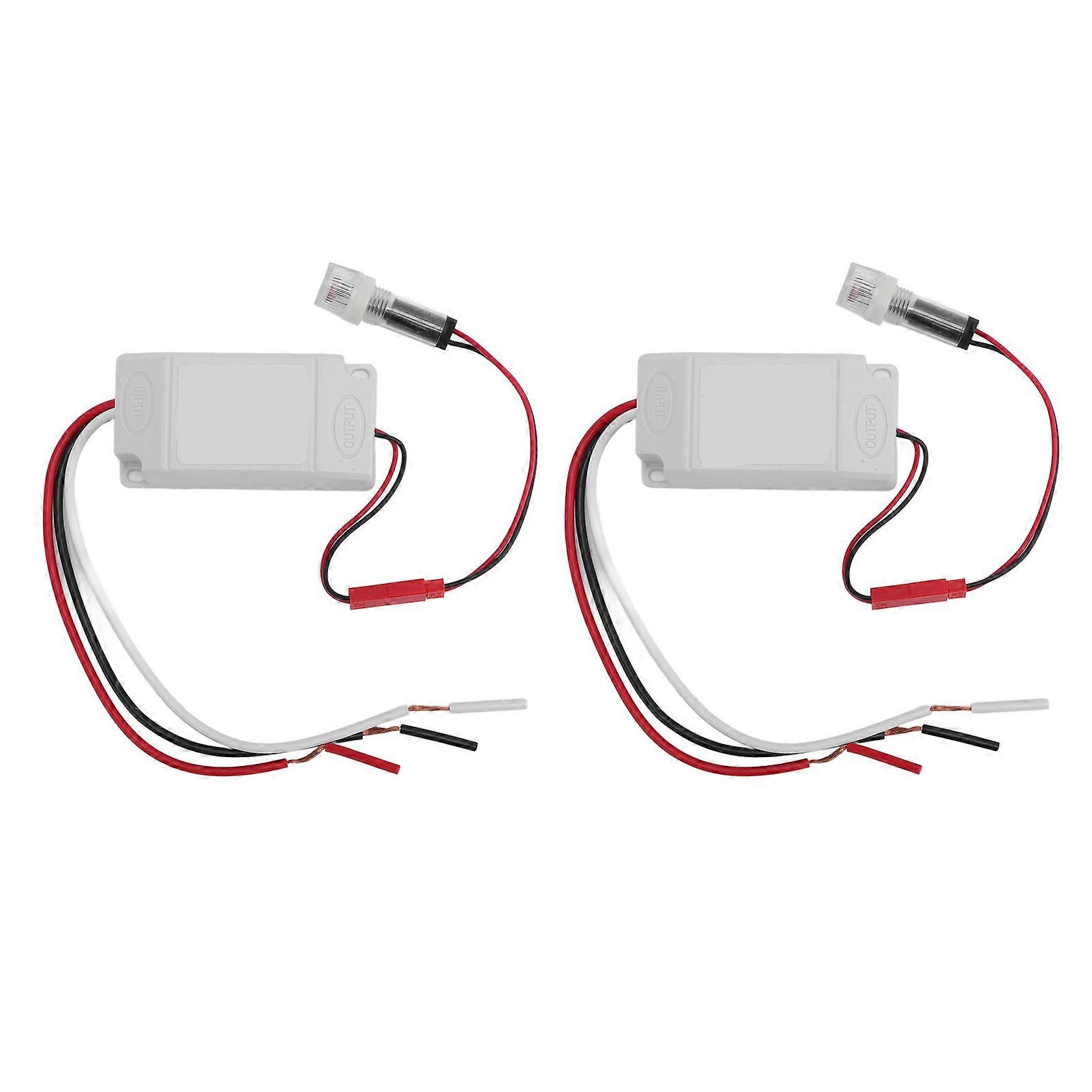 2 Pcs Photocell Light Sensitive Switch Auto On Off Dusk to Dawn Sensor Street Light Control Switch