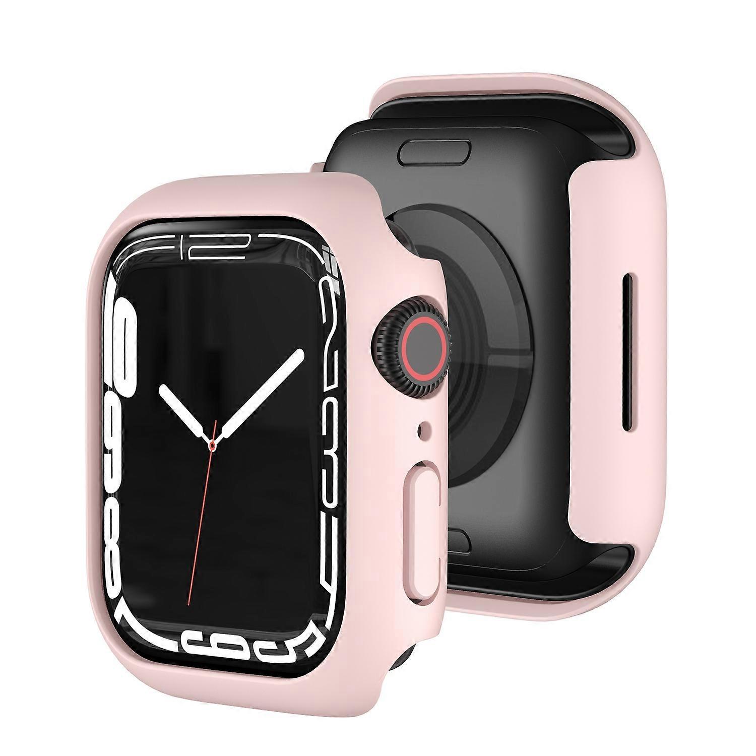 Hard PC Smart Watch Case Frame Protector for Apple Watch Series 9 8 7 41mm - Light Pink