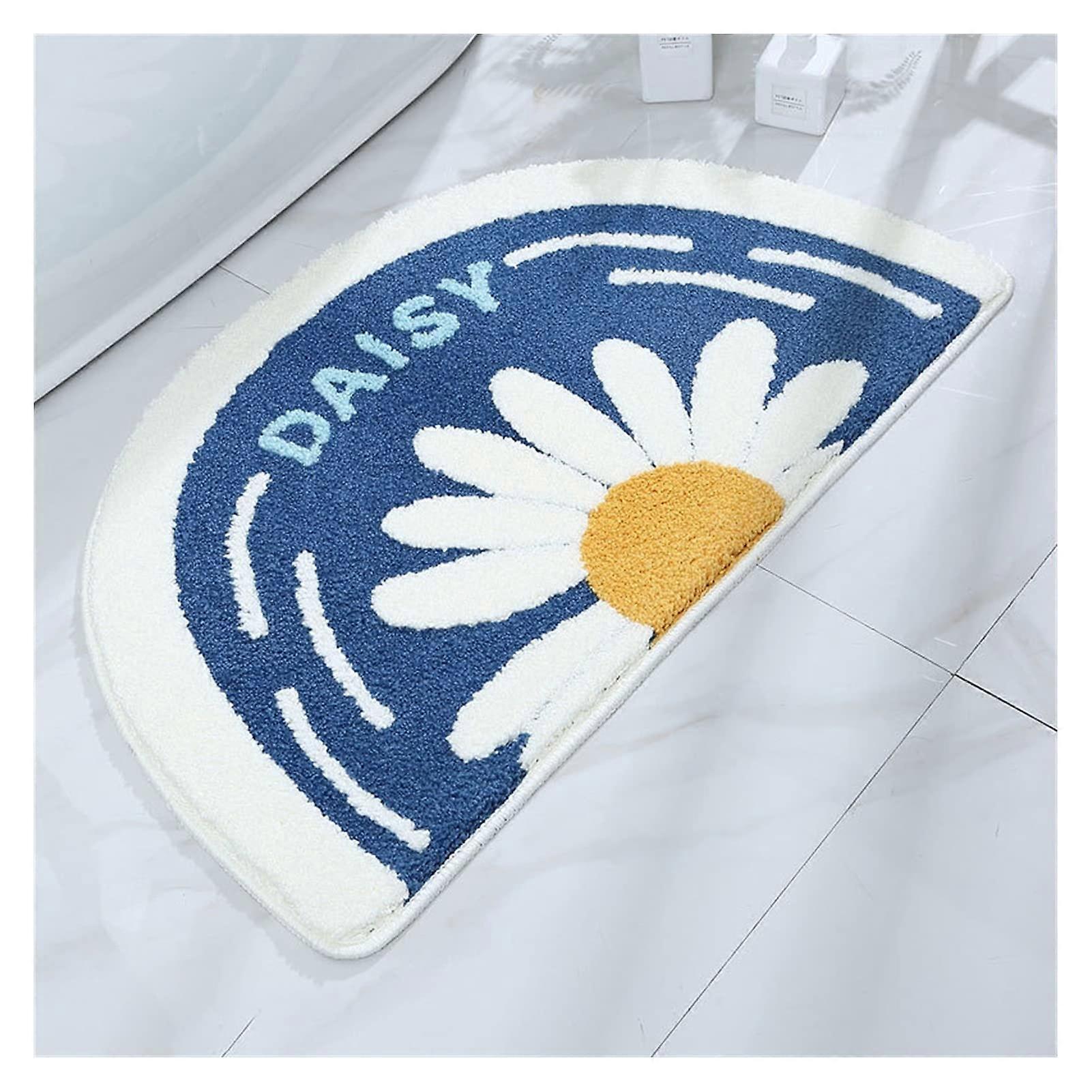 Semicircular Bath Mat Non-Slip Quick-Drying Floor Rug 45x75 cm Color 4 For Bedroom And Bathroom Door Mat