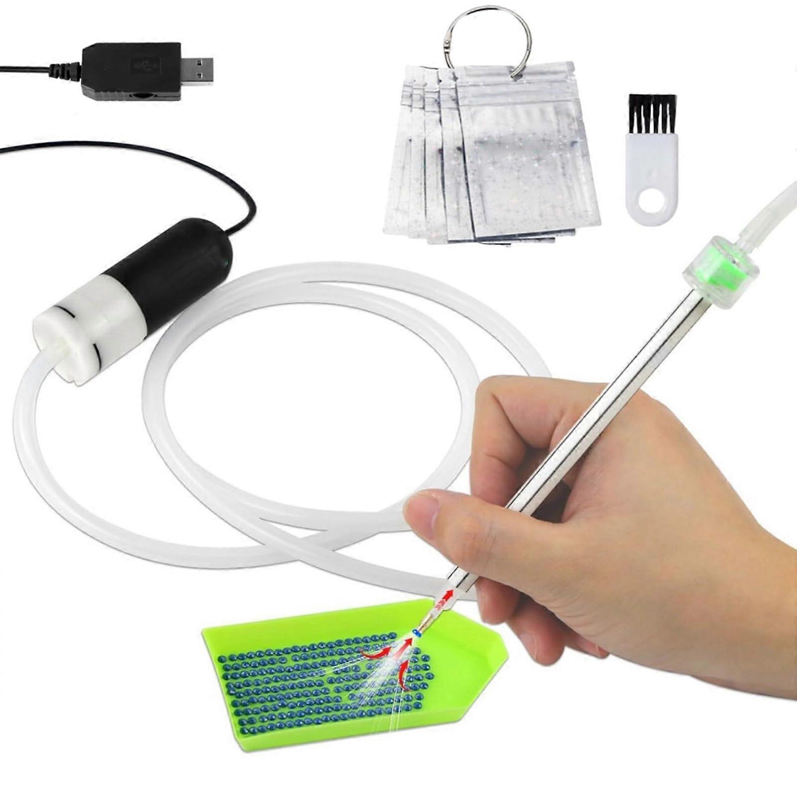 USB Powered Accuracy Gemstones Art Pen with Suction Control for Round Square Gemstones