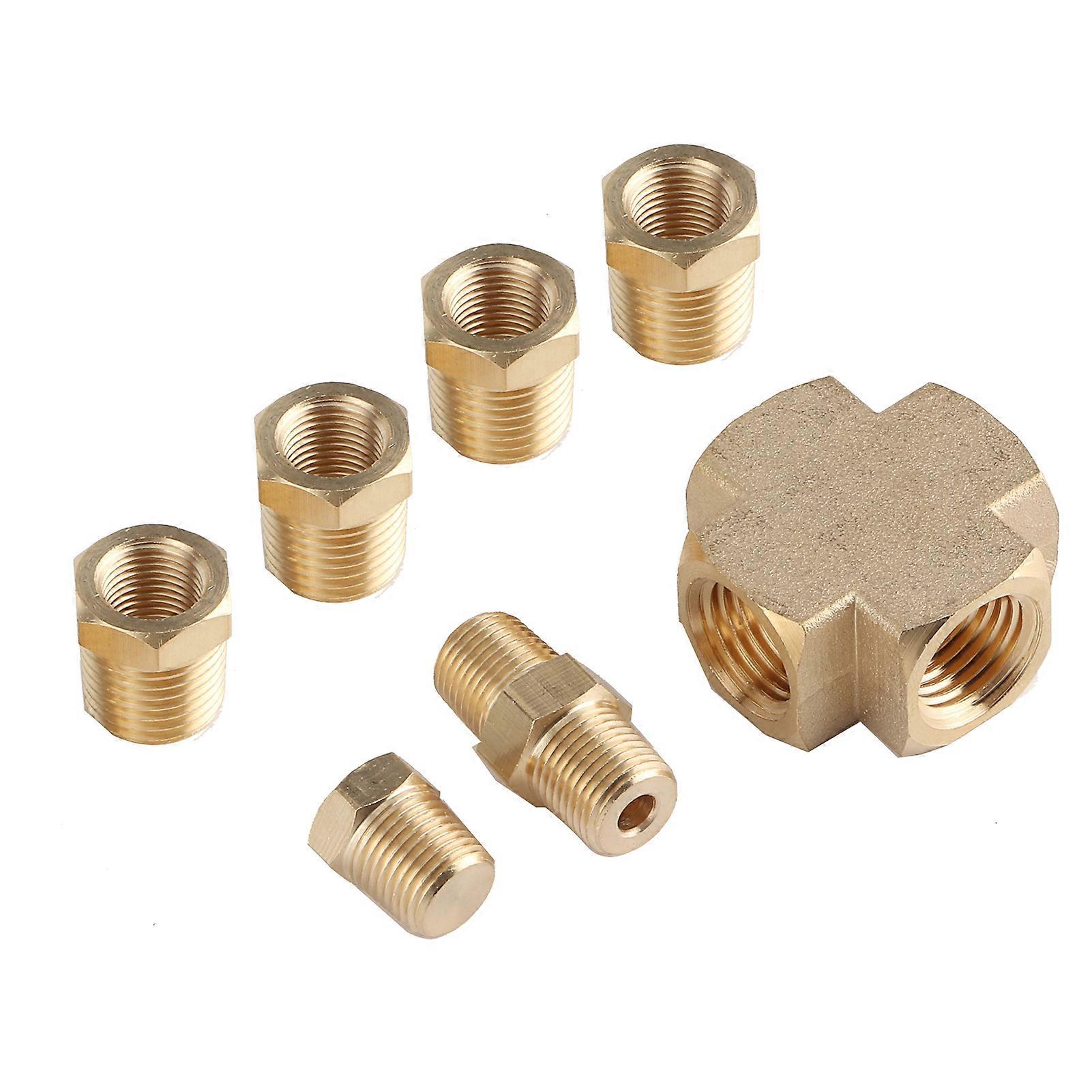 Sensor Adapter Distributor Oil Pressure Temperature Connector 1/8in‑27 NPT 1/4in‑18 NPT
