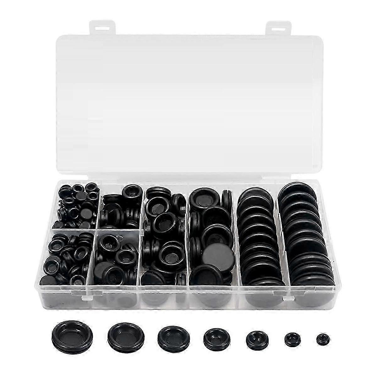 Kit de Firewall de Ilhós de Borracha Fechado com 188 Plugues de Furo Fechado Sólido para Aparelhos Elétricos e Fios de Encanamento