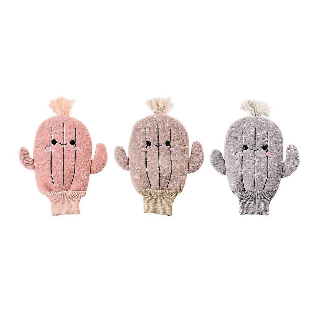 Baby Bath Mitts Washcloths Scrubber for Newborns Lightweight Home and Travel Use Assorted Color for Bathing 3Set