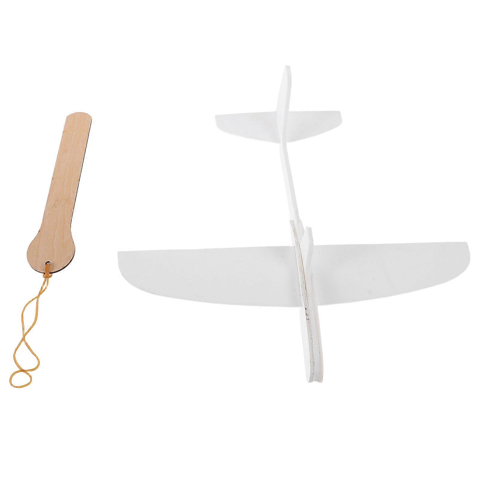 Foam Airplane Flying Toys Paintable Diy Plane for Outdoor Flying White Material Beginner Friendly 1Pcs