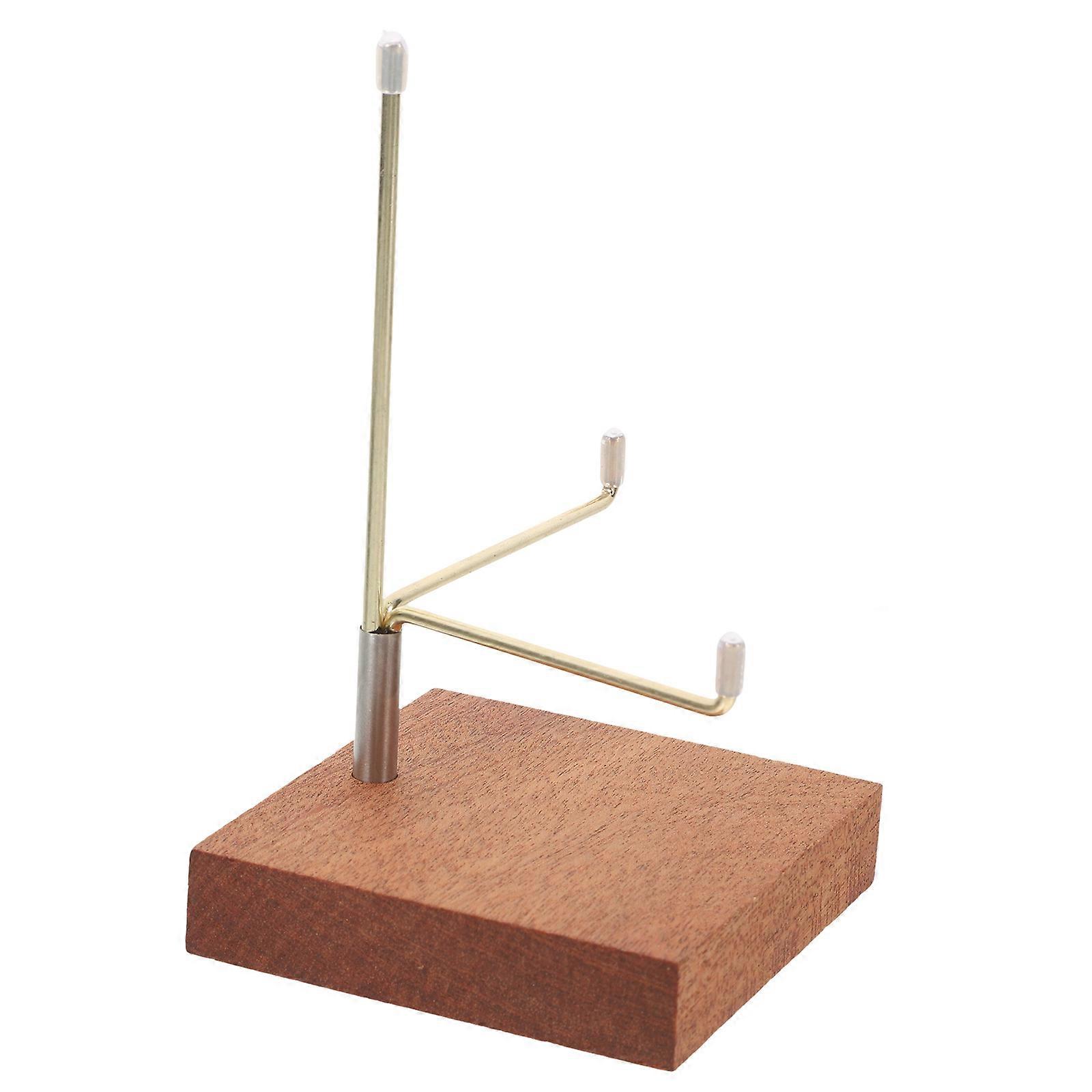 Wooden Display Stand for Home Versatile and Sturdy Chocolate Color Fits Crystals Rocks 6.5x4.2 Inches