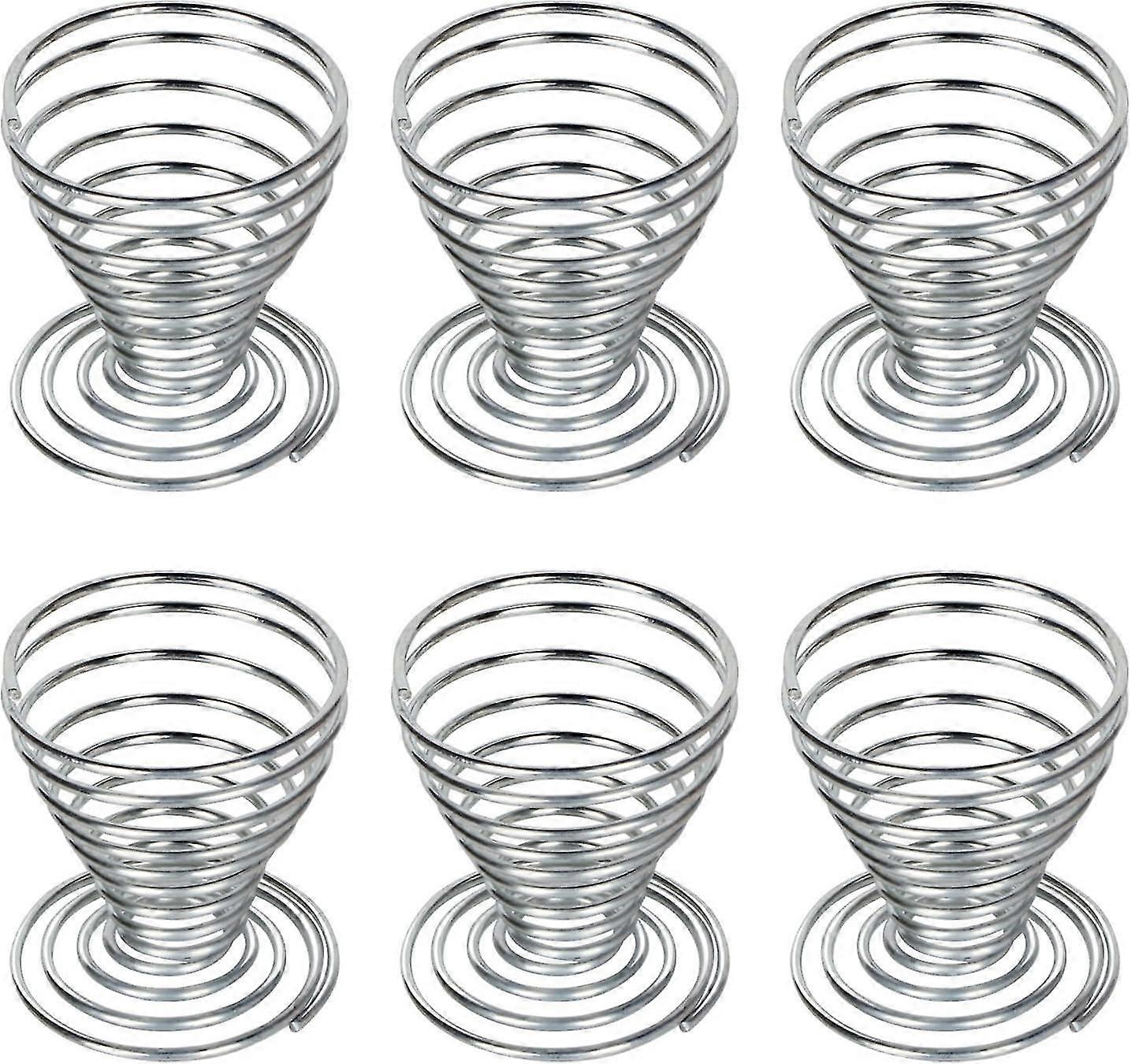 x Stainless Steel Wire Spiral Egg Cups