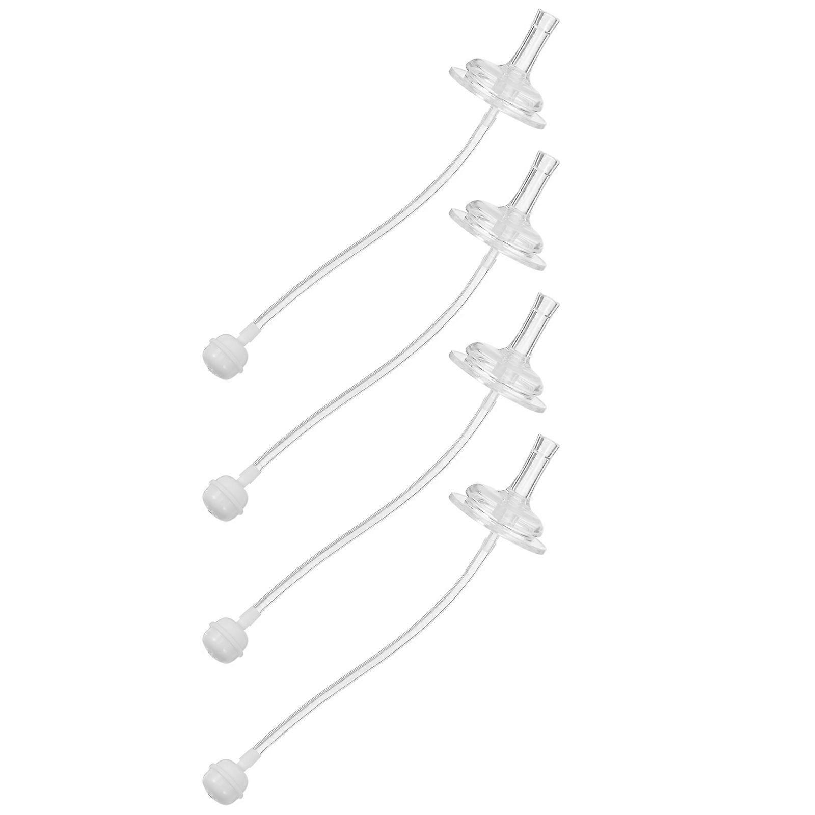 4pcs Silicone Straws for Bottles   Wide Mouth, Safe & Easy to Use, Compatible with Water Bottles and Sippy Cups