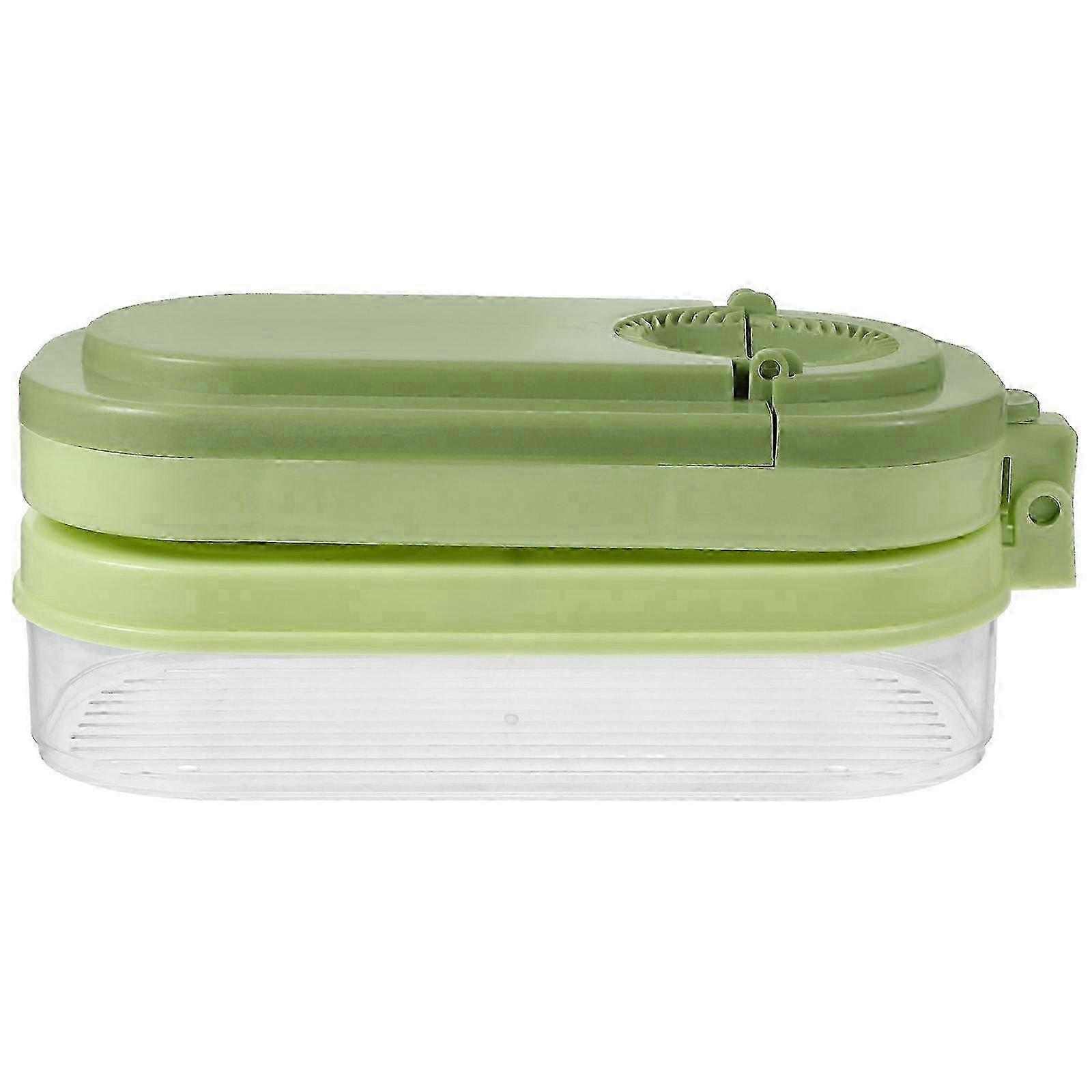 Durable Dumpling Presser Tool with Storage Box - Green Kitchen Gadget for Making Dumplings - 26x12.5x9.5cm