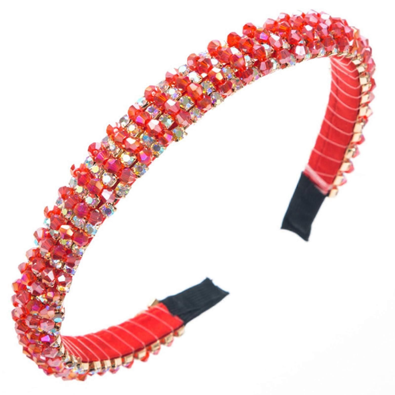 Thin Brims Headbands For Women Non Slip With Color Beads For Girls Sports Facial Washing