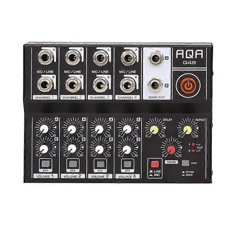 8 Channel Audio Mixer Professional Digital Reverberator Q48