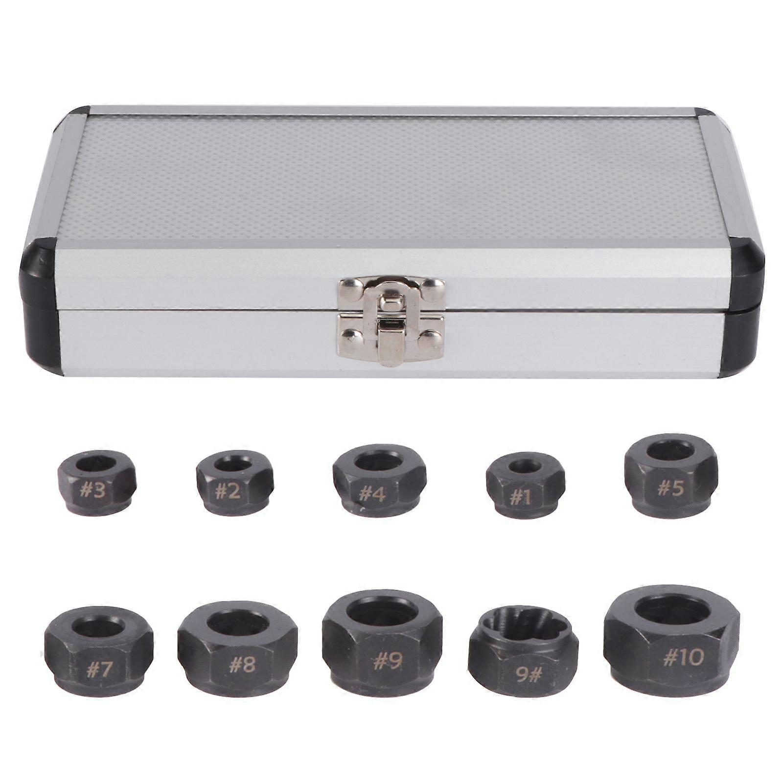 10 Pcs/Set Professional Hex Damaged Nut Extractor Broken Bolts Remover Extractor for Easily Removing Hardness Nuts
