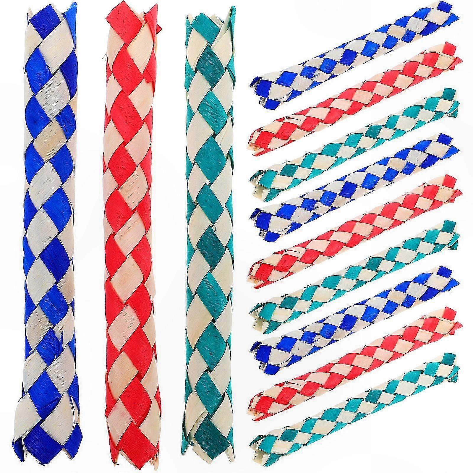12 Pack Bamboo Finger Traps for Kids Parties and Bird Chew Toys Classic DIY Goodie Bag Stuffers for Parrots and Birds Fun Play and Entertainment