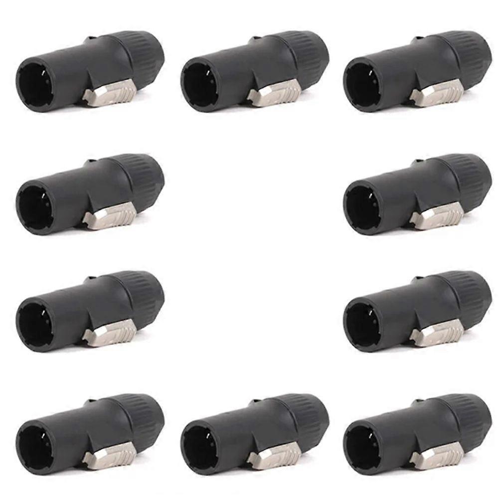 10pcs 3Pins True Locking Connector Male Plug Jack NAC3FX-W NAC3MX-W PA66 Material IP65 Grade Waterproof