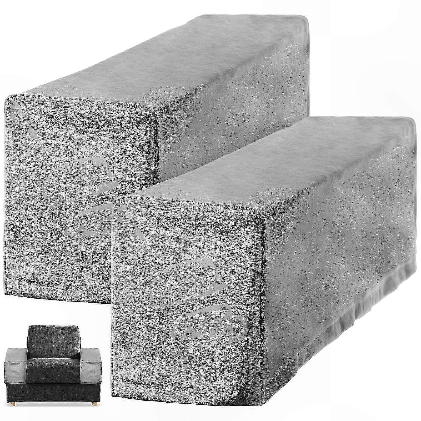 2-Pack Stretchable Armrest Covers for Sofas and Couches Universal Fit Arm Protectors Slipcovers
