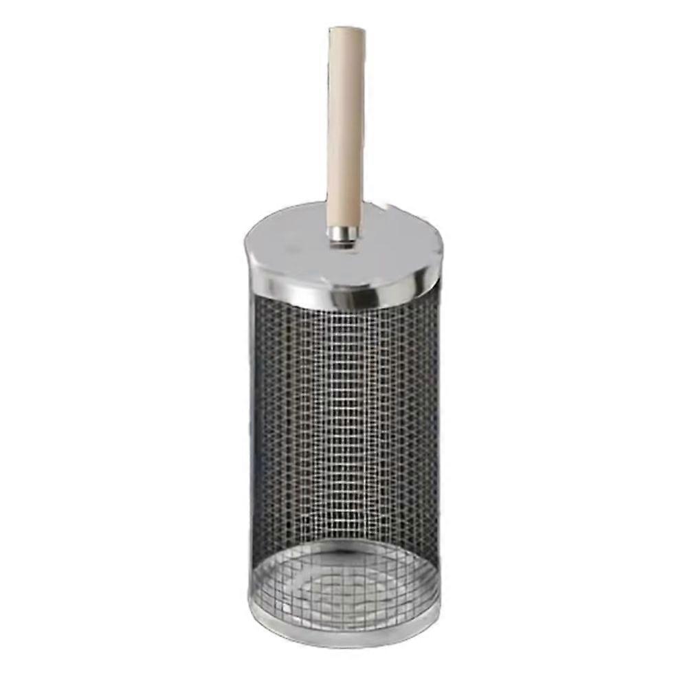 Stainless Steel Grill Basket Scald Proof BBQ Rolling Grilling Basket BBQ Rack Grill Accessories for Outdoor Camping