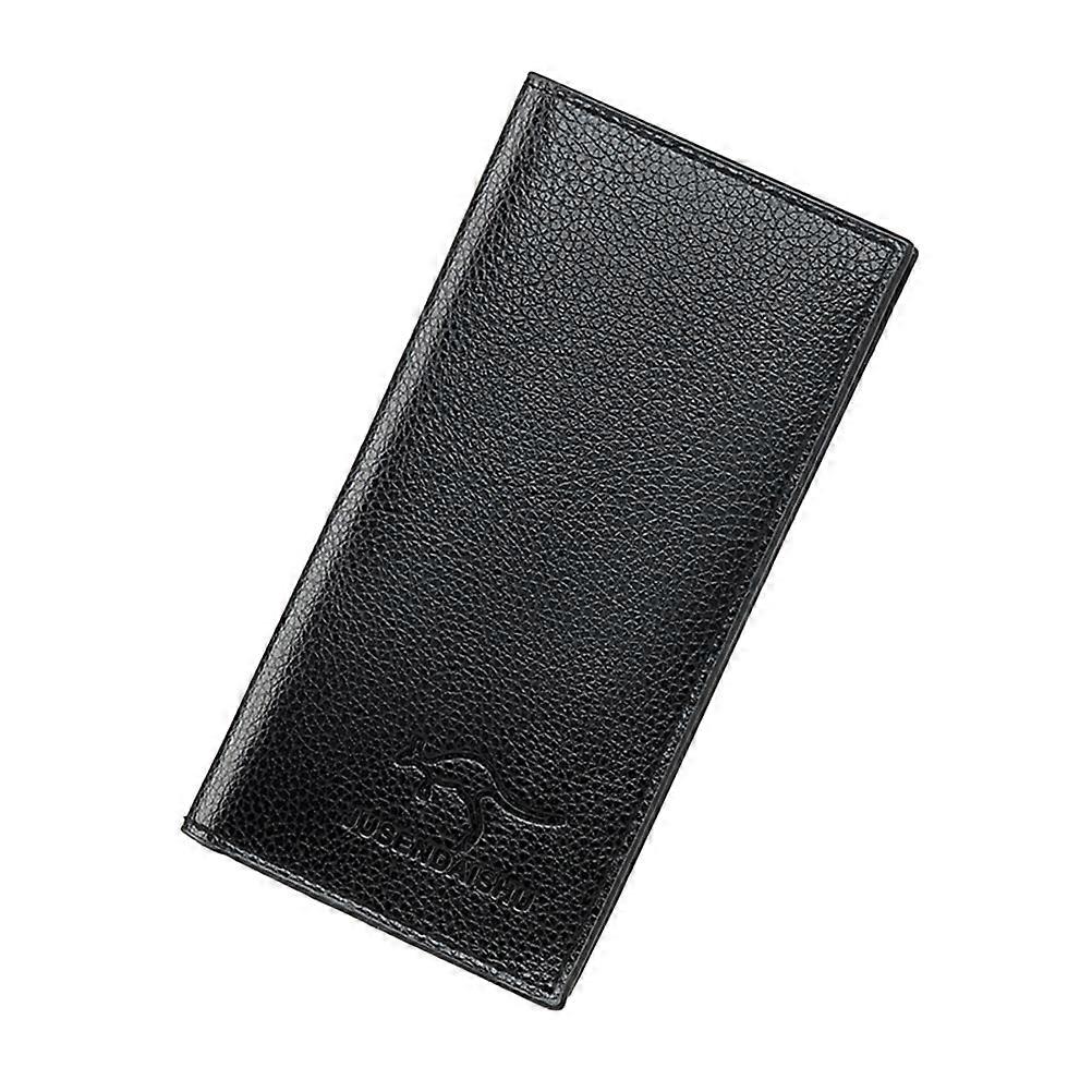Mens Clutch Wallet Long Wallet Checkbook Daily Use Brown Simple Design 1Pack