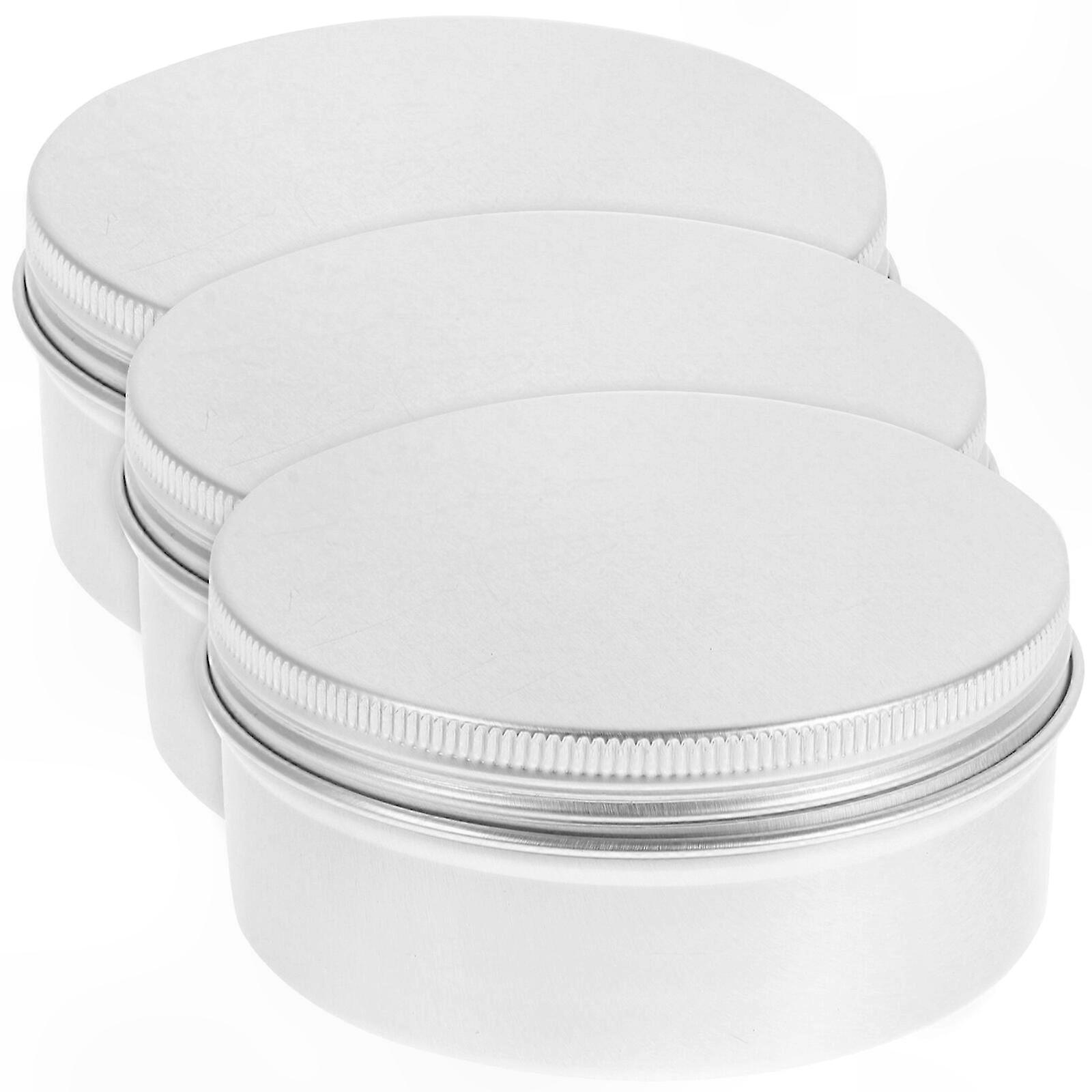 Silver Aluminum Storage Containers for Soap and Small Items, 3-Pack Versatile Boxes