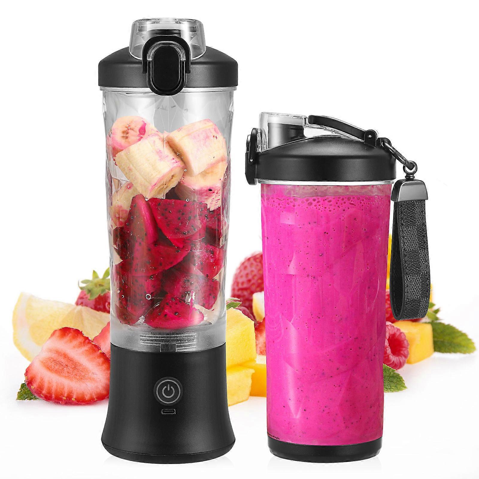 Portable Fruit Blender Battery Powered Juicer Cup for Kitchen Use 600ml
