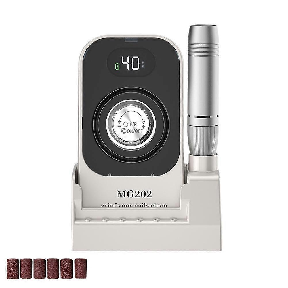 40000rpm充電式ネイルファイルマニキュアツールブラシレスネイルグラインディングポリッシュ