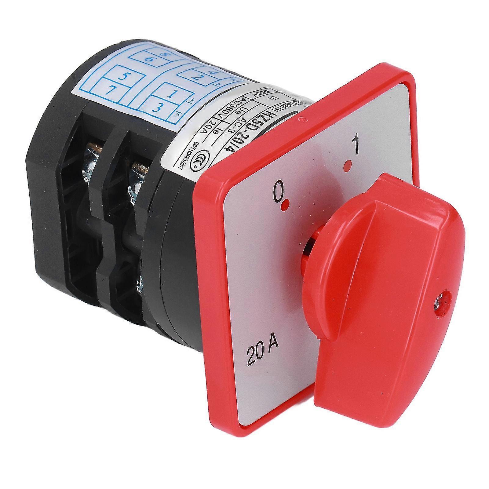 2025 Changeover Switch PC Flame Retardant Combination Selector Switch 2 Sections 2 Gears AC380V