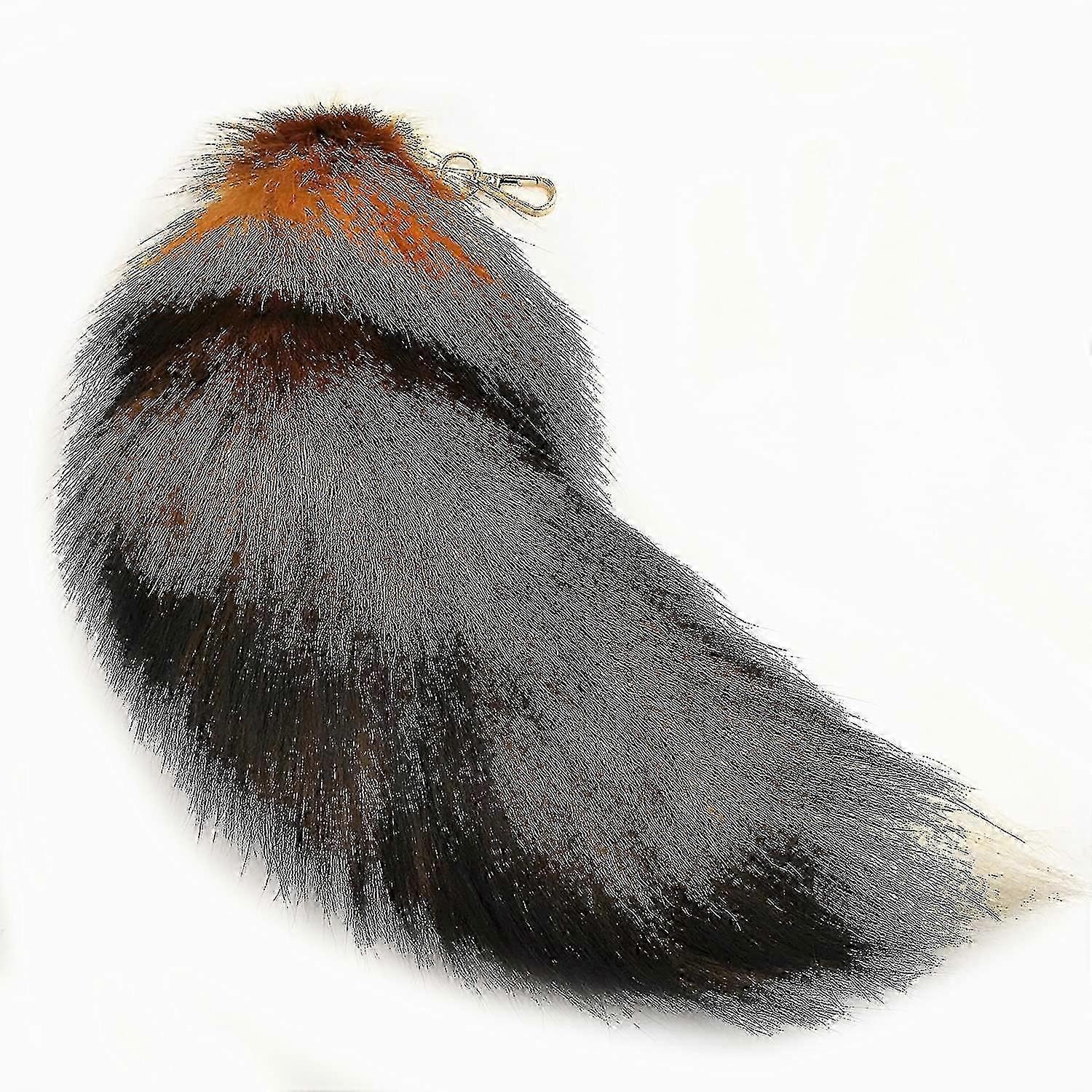 Fox Tail κρεμαστό περ. 40 cm ζωική ουρά πολύ μεγάλη βασική αλυσίδα γούνινο τσαντάκι τσάντα μενταγιόν αυτοκίνητο γούνινο κρεμαστό μενταγιόν fox ουρά διακόσμηση