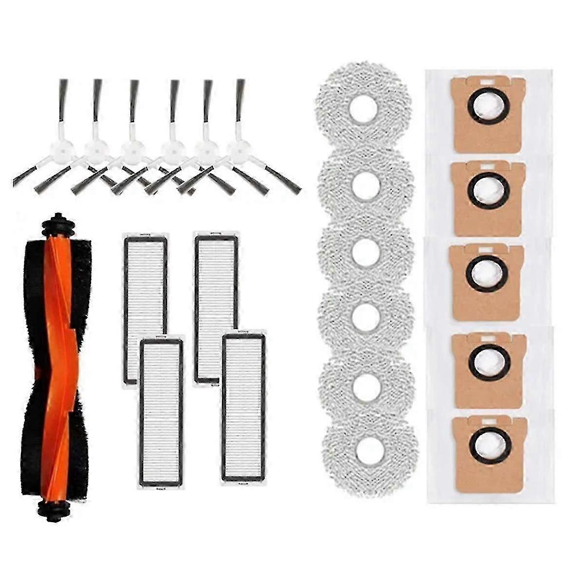 Main Brush, Side Brush, & Filter Cloth Set with Dust Bag for Robot Vacuum X20+ - Complete Cleaning Accessory Kit