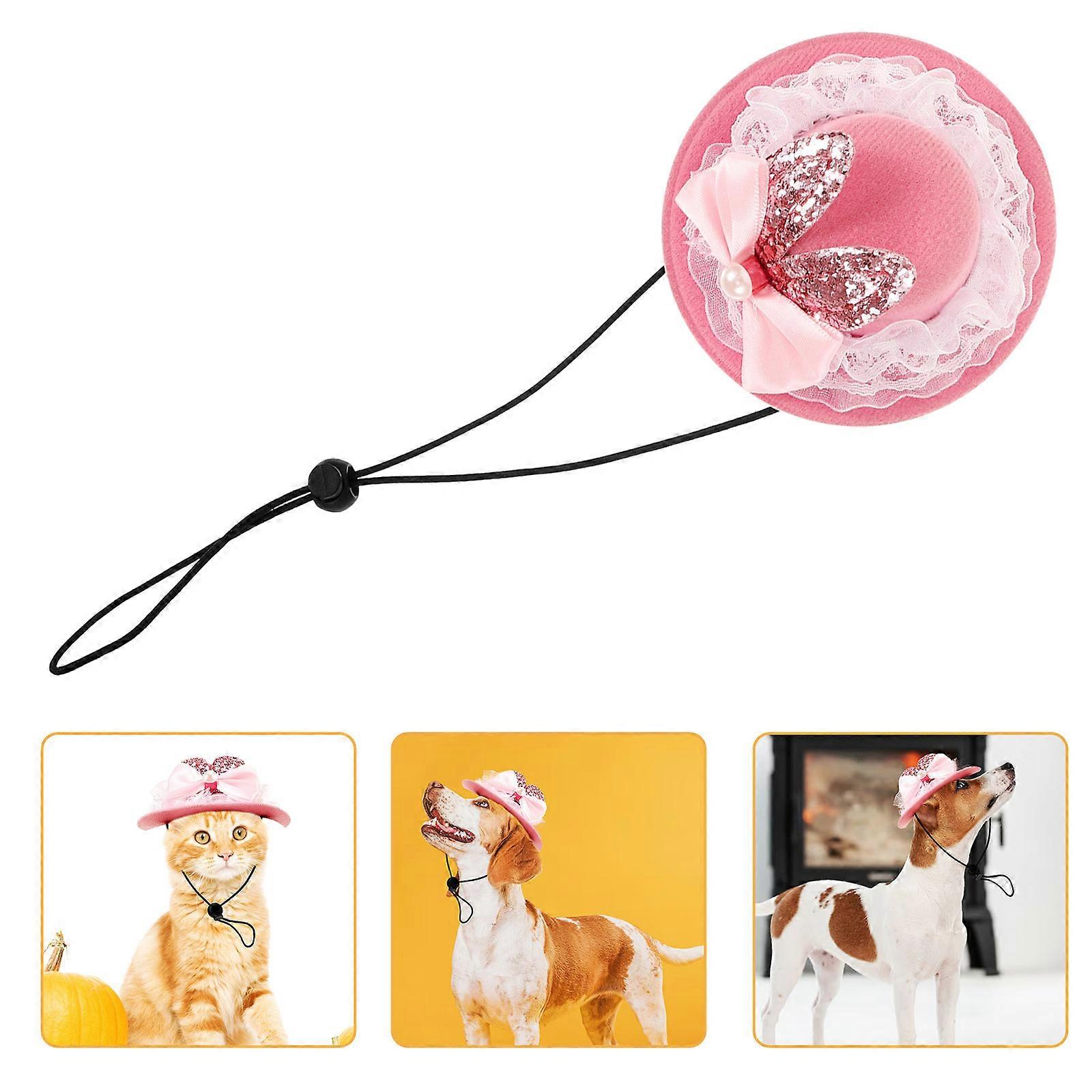Pet Easter Hat Cloth Adjustable Dog Cat Party Costume Hat 3Pcs Set
