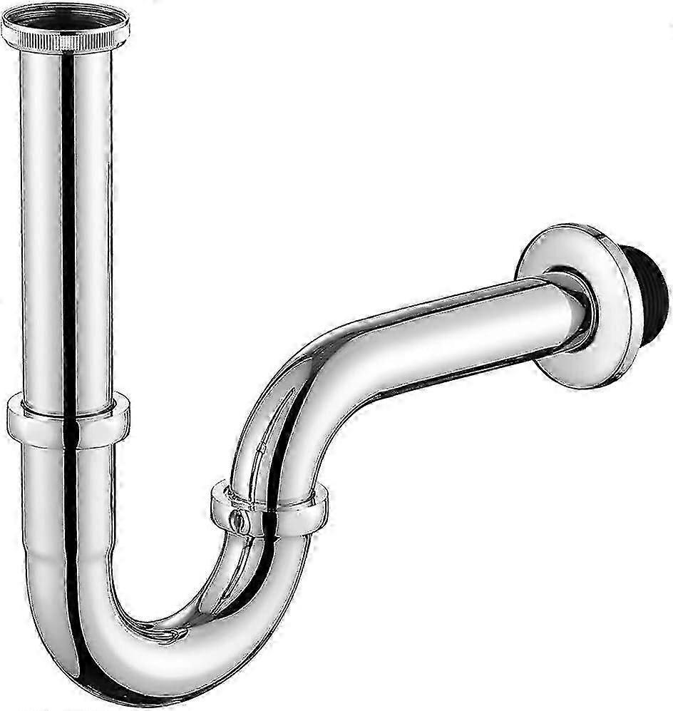 Universal vaskefælde, 1-1/4" x32mm rørfælde, lugttæt kromvaskfælderør i rustfrit stål til køkkenvask, justerbar højde