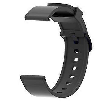 20mm Soft Silicon Watch Strap for Huami Amazfit Smart Watch - Black
