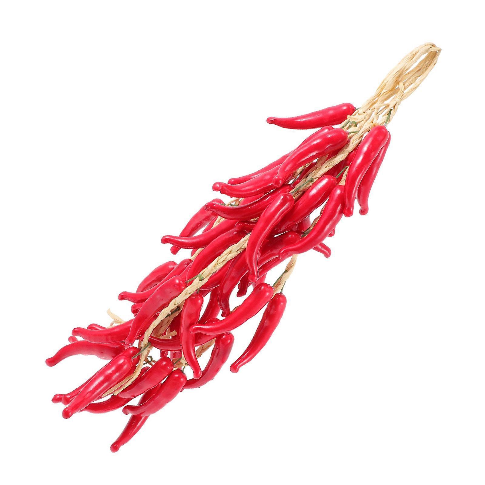 Simulation Chili Decor Pepper Ornament for Decor 5Pcs Red Foam