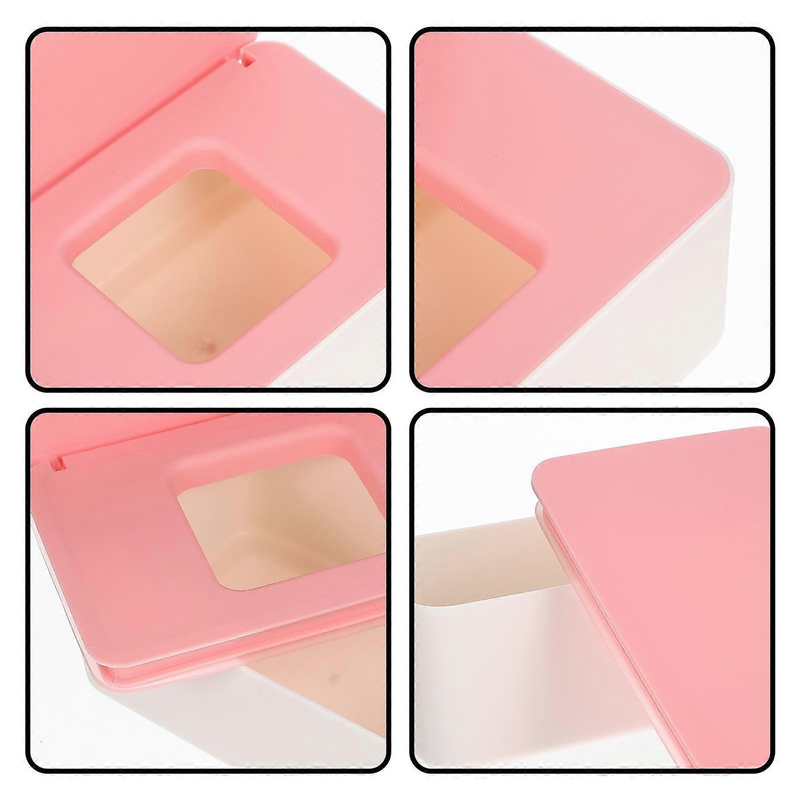 Desktop Tissue Holder Convenient Napkin Box for Home Supply Made of Pp Material with Sealed Storage Function 1Set