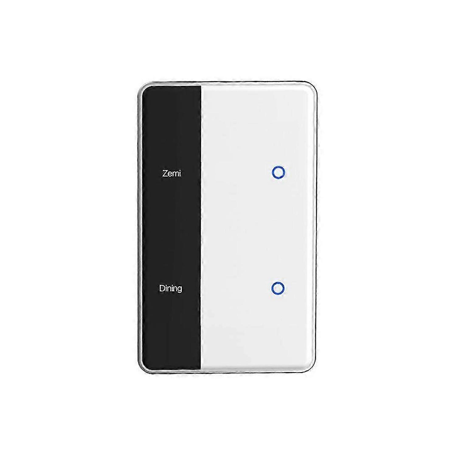TUYA Zigbee DIY Name Switch 2 Gang Smart Touchscreen Switch