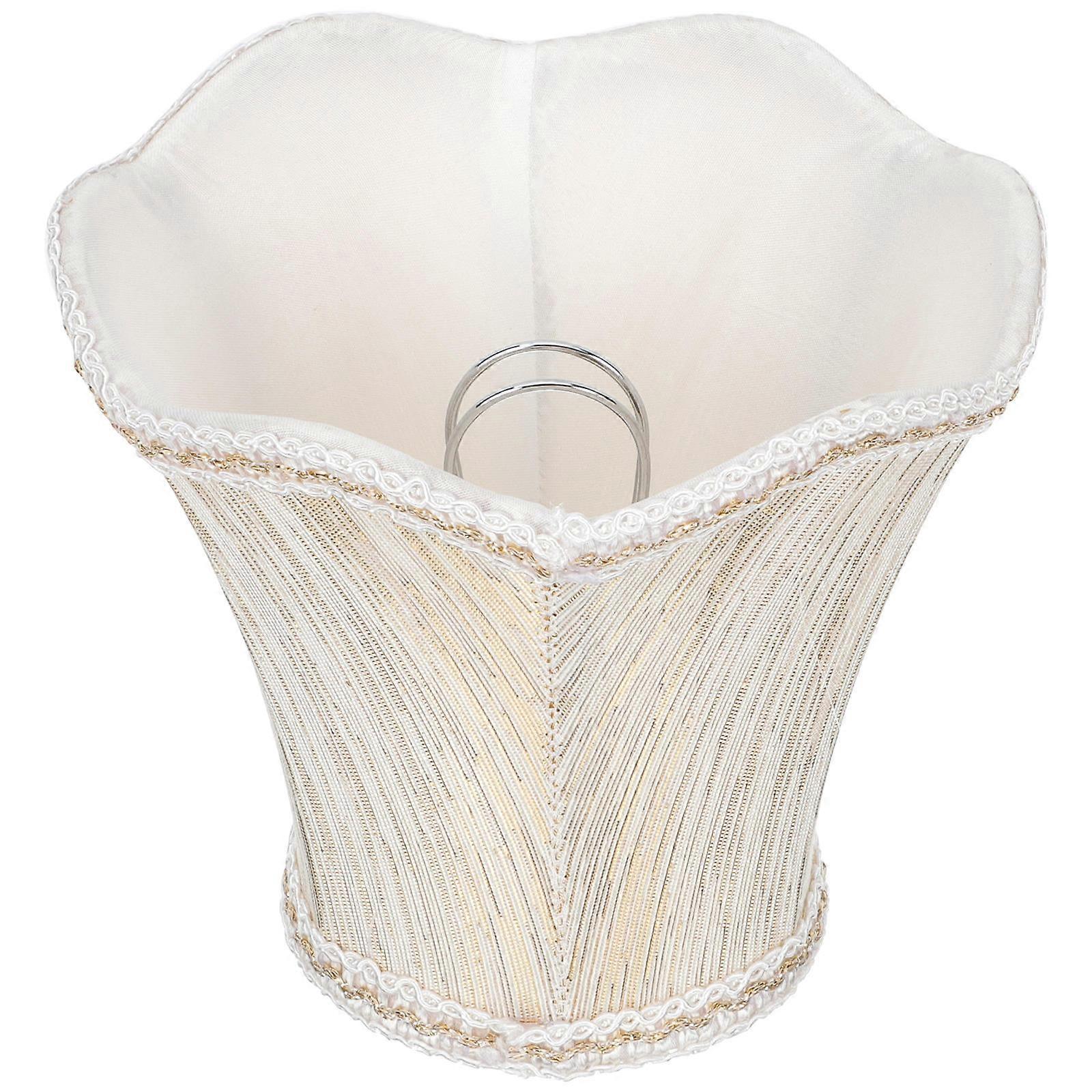 European Style Lamp Chandelier Hanging Lamp Cover Soften Bright Light for Office Hotel Beige Fabric with 1Pack