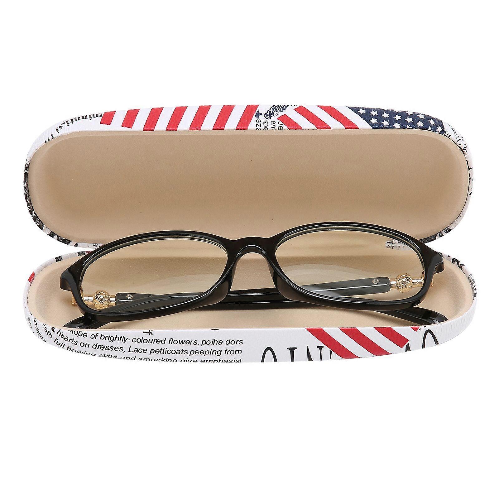 Blue Light Blocking Glasses Lightweight Computer Reading Eyeglasses with Case for Female(+100 )